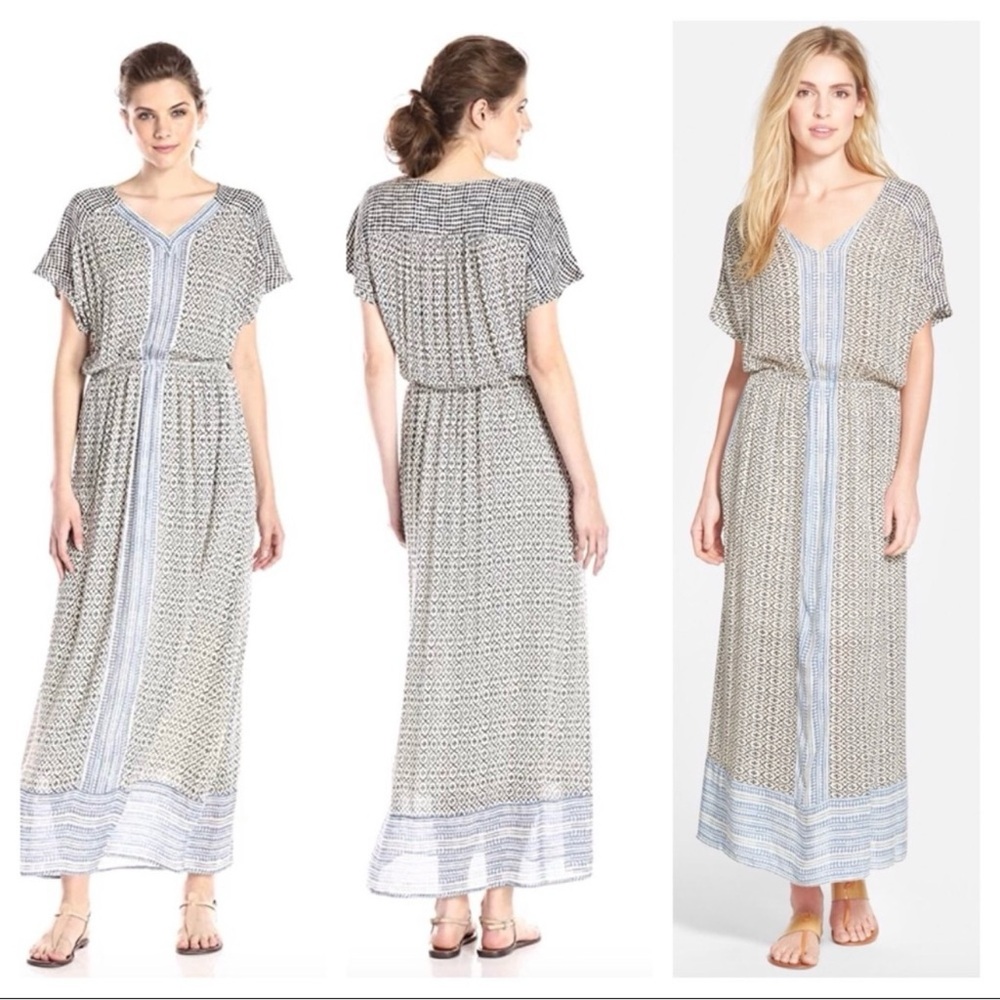 Lucky Brand Blue and White Maxi Dress XS